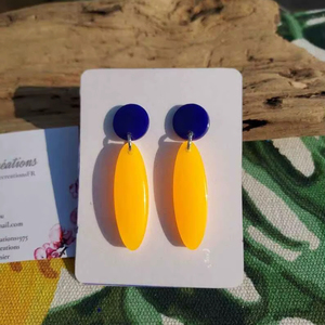 Pendientes de Resina Bordados a Mano, Joyería de Moda de Acero Inoxidable para Mujeres y Niñas, Estilo Clásico para Bodas, Alta Calidad - Product Image 1