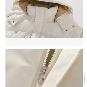 Logo personnalisé détachable à capuche rembourré manteaux vers le bas hiver homme bulle hommes manteau blanc brillant doudoune pour hommes - Product Image 2