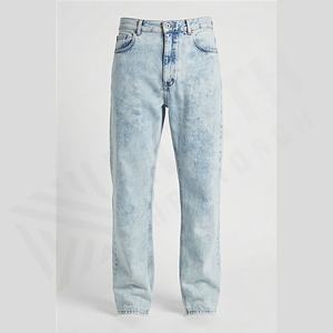 กางเกงยีนส์เดนิมผู้ชายคุณภาพดีเยี่ยม ผ้าฝ้ายเนื้อเบา ระบายอากาศ แห้งเร็ว สีพื้น รับผลิตตามสั่ง ขายส่ง ปรับแต่งสีได้ - Product Image 1