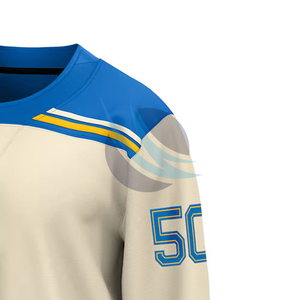 เสื้อฮอกกี้น้ำแข็งแบบสั่งทำพิเศษ Pro Fit คุณภาพสูง ผลิตจากผ้าโพลีเอสเตอร์ 100% บริการ OEM พร้อมตัวเลือกการพิมพ์แบบกำหนดเองสำหรับผู้ใหญ่ - Product Image 5