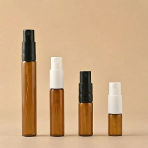 Mini Botella de Vidrio Transparente de 1ml, 2ml, 3ml, 5ml con Atomizador y Serigrafía, Frasco Atomizador de Perfume Vacío para Muestras de Suero para el Cuidado de la Piel - Product Image 1