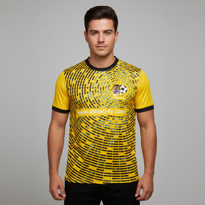 Custom Quick-Dry Men's Knitted Microfiber T-<b>Shirt</b> <b>100</b>% <b>Polyester</b> Front Logo Casual Style with Digital Printing - Product Image 1