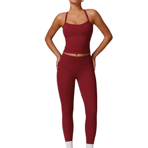 Diseño elegante personalizado hecho mujeres Yoga Set calidad superior más vendidos mujeres Legging Yoga Set para adultos - Product Image 1