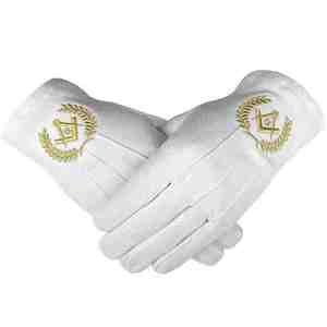 Guantes de algodón 100% de alta calidad con logotipo cuadrado bordado a mano - Product Image 3
