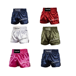 Pantalones cortos de boxeo Muay Thia hechos a medida de alta calidad, pantalones cortos MMA personalizados Kickboxing Muay Thai Shorts - Product Image 1