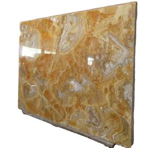 แผ่นหินโอนิกซ์สีเหลืองคริสตัลแผ่นหินธรรมชาติแผ่นสับปะรดสีเหลืองหินนิลสีเหลือง - Product Image 1