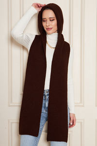 ผ้าพันคอไหมพรมเนื้อนุ่มสำหรับผู้หญิง ให้ความอบอุ่น มีสไตล์ และสวมใส่สบาย ดีไซน์ทันสมัย เหมาะสำหรับฤดูใบไม้ร่วงและฤดูหนาว รับผลิตแบบ ODM OEM - Product Image 2