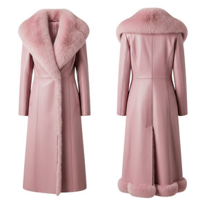 Abrigo de Piel Sintética para Mujer, Abrigo Largo de Lana Sintética de Invierno, Abrigo de Piel Sintética de Cordero, Mangas Largas, Precio de Fábrica - Product Image 4