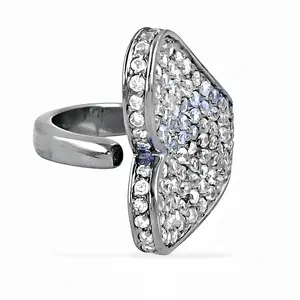 "Women's Statement <b>Crystal</b> Pave <b>Ring</b> Elegant & Sparkling" - Product Image 2