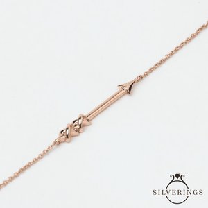Silverings Pulsera de tenis de plata de ley 925 con diseño de punta de lanza a la moda - Product Image 3