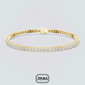 18K 14K 10K Solid Gold Diamond Tennis Bracelet IGI Certified Lab Grown Diamond Bracelet Femmes Fine Luxury Diamond Jewelry - Product Image 1