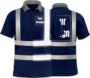 OEM Wholesale Casual Solid Jersey 100% Cotton Hi <b>Vis</b> Reflective Safety for T-<b>Shirt</b> for Men Custom Logo Short Sleeve Quick Dry - Product Image 1