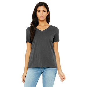 Airlume-Camiseta holgada de manga corta con cuello en V para mujer, Camiseta de algodón peinado y anillo, 32 oz, 100% - Product Image 1