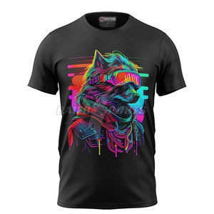 T-shirts pour hommes DTF de dernière génération, 100% coton, couleur unie, personnalisables, respirants, séchage rapide - Product Image 1