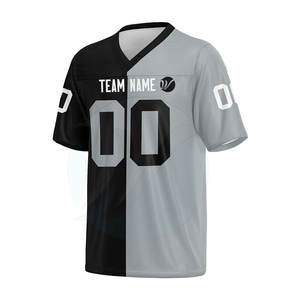 Vente en ligne de vêtements de sport de football américain respirants à manches courtes de grande taille avec couleur contrastée - Product Image 3