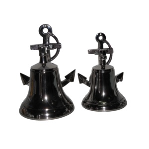 Meilleure qualité laiton bateau tenture murale cloche Hom hôtel décoration suspendu main cloche indien artisanat article Top vente nouvellement conception - Product Image 4