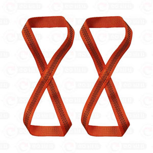 Logotipo personalizado Gimnasio Entrenamiento Levantamiento de potencia Figura 8 Correas Material de neopreno con diseño único - Product Image 3