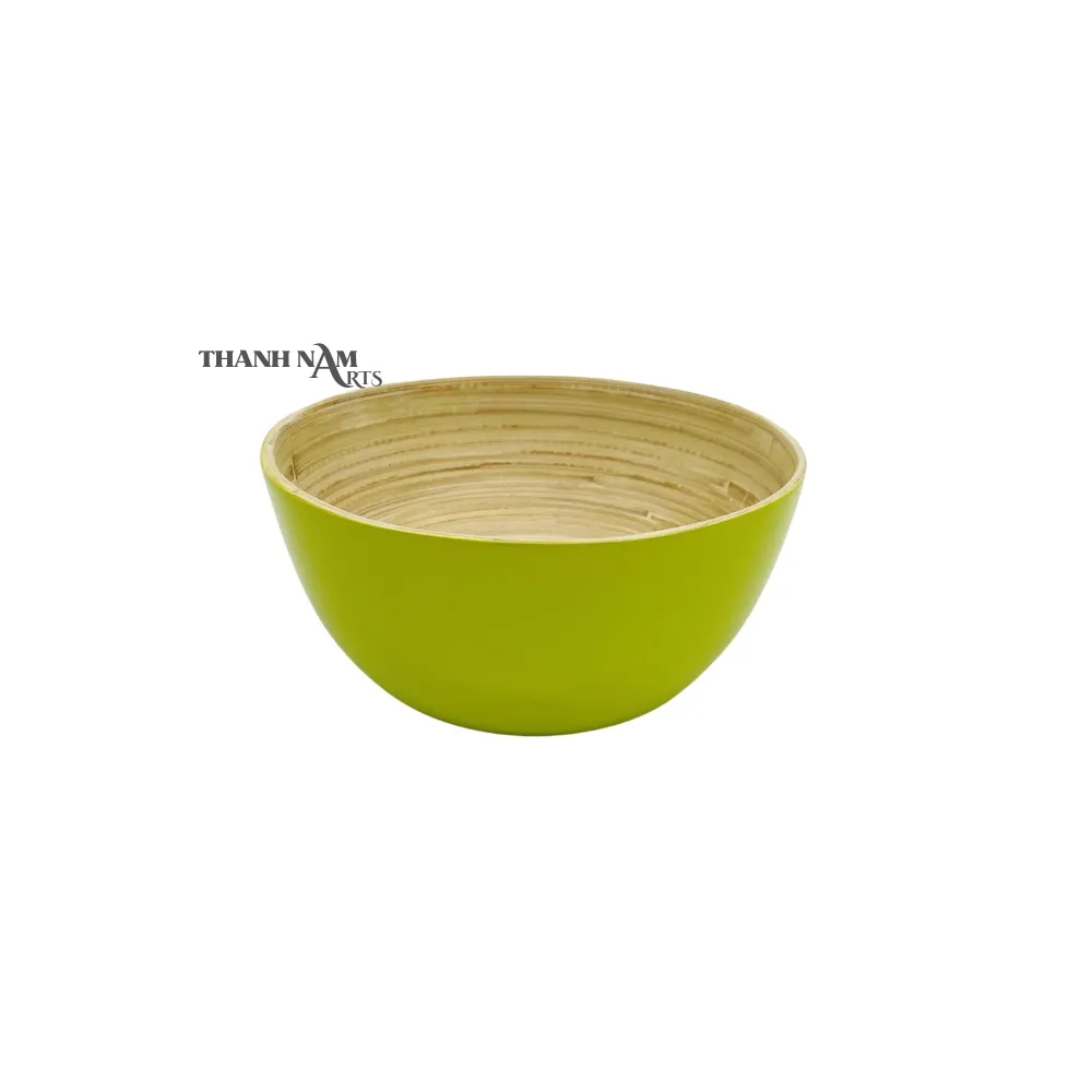 Wholesale manufacturer hot sale bamboo salad fruit bread bowl serving pasta bowl for parties kitchen Customized size