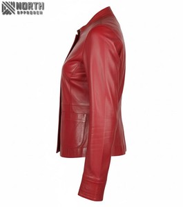 Veste en cuir d'agneau véritable 100% personnalisée pour femmes, hiver 2025, tricotée, toile respirante, vêtements décontractés - Product Image 3