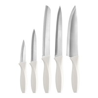 Ensemble de couteaux de chef de cuisine 5 pièces avec manche ergonomique et lame en acier inoxydable 3Cr13