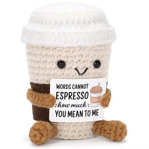 Positive Plush Coffee <b>Mug</b> Super Soft 12-Inch Stress Relief <b>Mug</b> for Valentine's Day Polyester Material PP Cotton ODM Customizable - Product Image 1