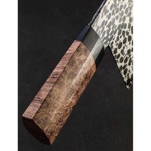 Custom Handmade 10-Inch Damascus Steel Chef Cleaver Knife with Unique <b>Leather</b> Sheath Beautiful Handle Customizable Supported - Product Image 2