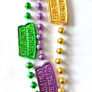 Haiwin สร้อยคอลูกปัดมาร์ดิกราส์,สีเขียวทองม่วงทางตอนใต้ใส่สบาย - Product Image 4