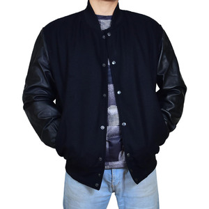 College Baseball Meilleure Vente Personnalisé Haute Qualité Corps En Laine Manches En Cuir Véritable Letterman Bomber Varsity Veste pour Hommes - Product Image 2