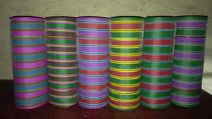 Rollos de tela de bolsa de la compra de nylon a rayas hechos a medida ideales para hacer bolsas de nylon a rayas para reventa - Product Image 6