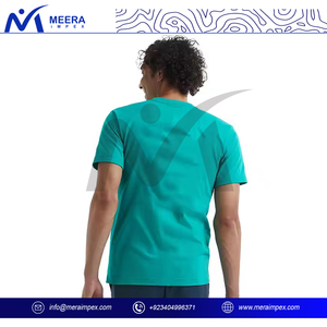 Camiseta de hombre 100% algodón verano transpirable suave Casual manga corta cuello redondo Camiseta lisa para gimnasio Fitness y uso diario - Product Image 4