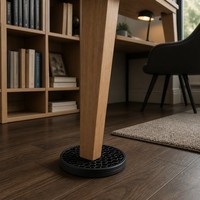 Patins de protection ronds en silicone alvéolé antidérapants pour pieds de chaise et de table, pour sols en bois