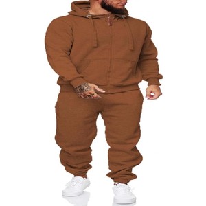 Ensemble 2 pièces en coton molletonné de haute qualité avec logo personnalisé Combinaison de jogging design propre - Product Image 4