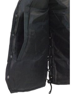 Customized Vintage Style Buffalo Leather Winter <b>Vests</b> Fashionable <b>Black</b> Color Warm Windproof Waterproof Button Pocket Breathable - Product Image 3