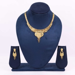 Collares de formación chapados en oro, joyería de oro de boda, joyería tradicional para mujer, cobre y latón, chapado en oro laminado - Product Image 1