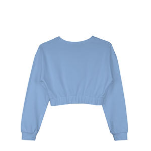 Sweat à capuche décontracté à manches courtes pour femme, imprimé, tricoté, avec des glands et des badges décoratifs, pour l'automne/hiver - Product Image 3