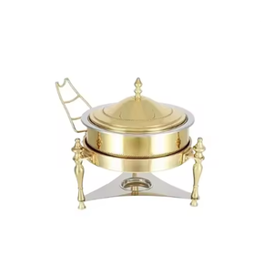 Casserole en acier inoxydable chauffe-plats ou décor de buffet ustensiles de cuisine de luxe pour la maison hôtel restaurant avec couvercle arrivée chaude - Product Image 5