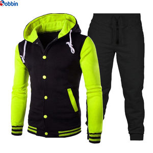 Ensemble de survêtement tendance pour hommes avec logo personnalisé, sweat-shirts et pantalons de baseball classiques pour hommes, vêtements de jogging, sweat-shirts patchwork, ensemble de sport - Product Image 6