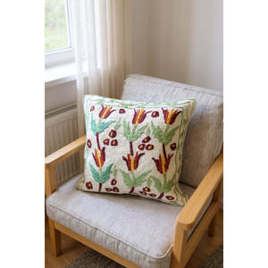 Funda de Cojín Bordada a Mano Suzani de 45 x 45 cm, Elegante Accesorio para Almohada - Product Image 6