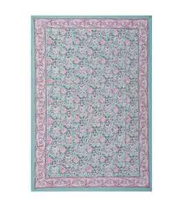 New Arrival Indian New Design Handmade Block Printed <b>Embroidered</b> Floral Bale Cotton <b>Tablecloth</b> for Sale - Product Image 4