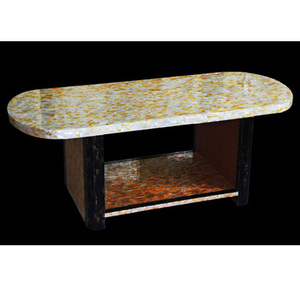 Meuble de salle à manger en coquillages, motif mosaïque, pour usage domestique, 122x52x18 cm - Product Image 1