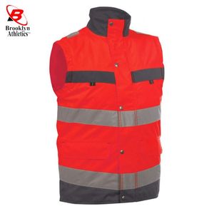 Chaqueta acolchada de alta visibilidad personalizada al por mayor, calentador de cuerpo de poliéster para hombre, ropa de seguridad con función a prueba de agua, logotipo personalizado - Product Image 2