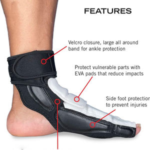 Protège-tibias en cuir unisexe de haute qualité pour le karaté et le kick-boxing – Équipement de protection du cou-de-pied en gros pour hommes et femmes dans le secteur des arts martiaux - Product Image 6