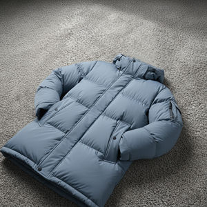 OEM 100% poliéster Chaqueta larga puffer para hombre personalizado logotipo bordado cremallera completa pesado acolchado chaqueta de invierno con capucha para los hombres - Product Image 3