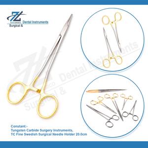 Soporte de aguja TC para cirugía oral, fórceps suecos finos de 20cm, patrón sueco fino con carburo de tungsteno de acero inoxidable - Product Image 3