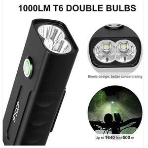 Luce LED per Bicicletta Ricaricabile USB 1000 Lumen, Fanale Posteriore per Ciclismo Notturno, Alimentazione a Batteria, Montaggio su Telaio - Product Image 4