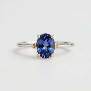 Anillo de compromiso de tanzanita de oro de 24K | Joyería fina para Mujer | Anillo de piedras preciosas de lujo Fabricante de joyería OEM personalizado Tailandia - Product Image 3