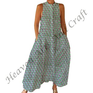 Mono Informal de Verano 100% Algodón, Estampado Floral a Mano, Tejido Suave con Cierre de Cremallera para Primavera/Verano, Adultos BPJS067 - Product Image 5