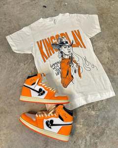 Conjunto de chándal Unisex personalizado de alta calidad, camisa de punto de algodón, pantalones acampanados, Joggers de patrón sólido de talla grande con diseño de impresión - Product Image 4