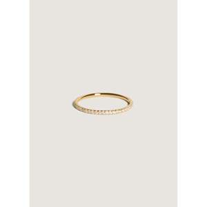 แหวนคลอไดน์และดาเลีย พาฟริง ริงสแต็ค ทองคำแท้ 14k ประดับเพชรทรงปรินเซสคัท ชุบโรเดียม สำหรับใส่ทุกวัน ความบริสุทธิ์ของโลหะ 100% - Product Image 6