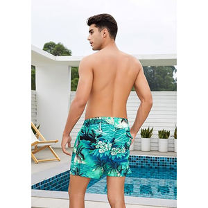 Bañador de secado rápido a precio de fábrica, pantalones cortos de playa con logotipo personalizado de verano, pantalones cortos hawaianos holgados para hombre, envío DDP - Product Image 2
